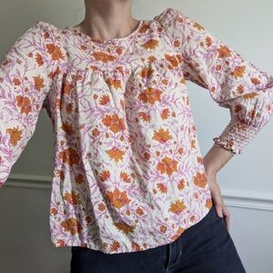 Universal Thread Floral Peasant Blouse